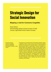 Strategic Design for Social Innovation Mapping a road for Commons Cargobike